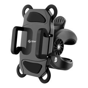 Soporte para celular con sujeción en manubrio color negro