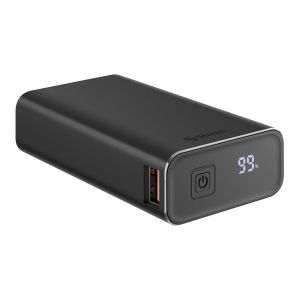 Power Bank de 10,000 mAh PD 20 W / QC 18 W con pantalla digital y carcasa de aluminio color negro